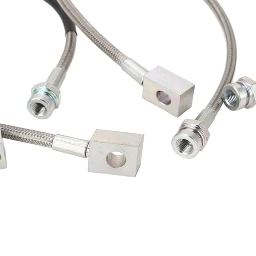 Kit de manguera de freno inoxidable de máxima resistencia para Jeep TJ YJ Cherokee XJ 89715 3