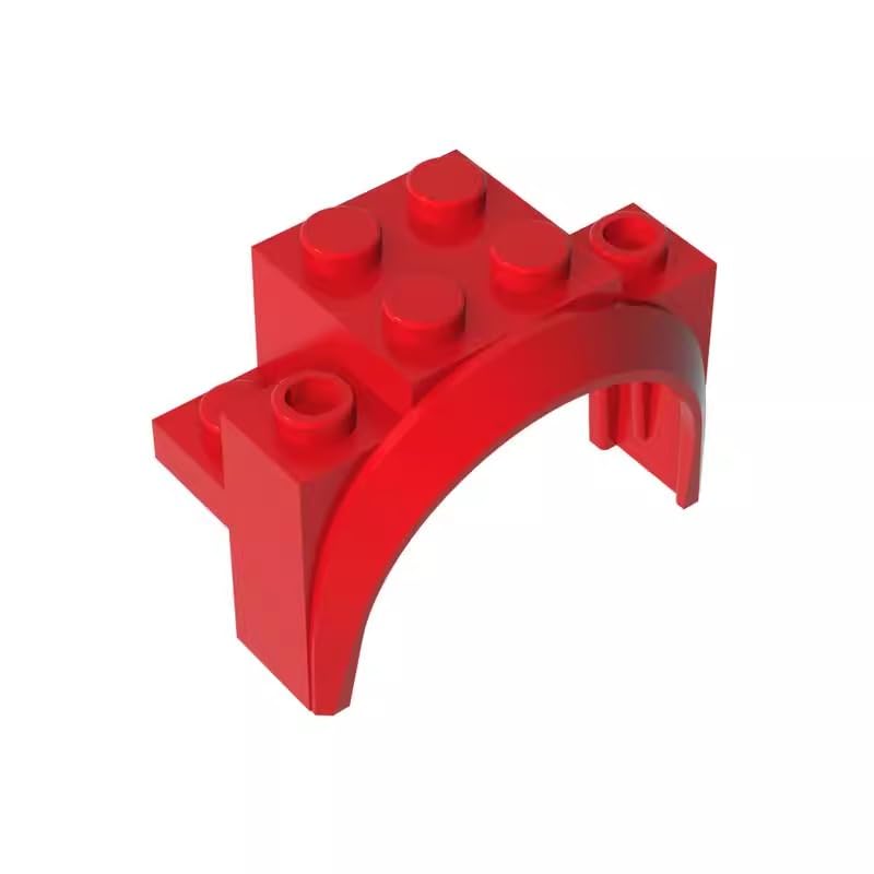 Transportation Wheel Arch, Mudguard 4x2 1/2x2 1/3 10PCS Compatible with Lego 18974 GDS-2021 Classic Bulk Toy MOC Color:Red — image 1