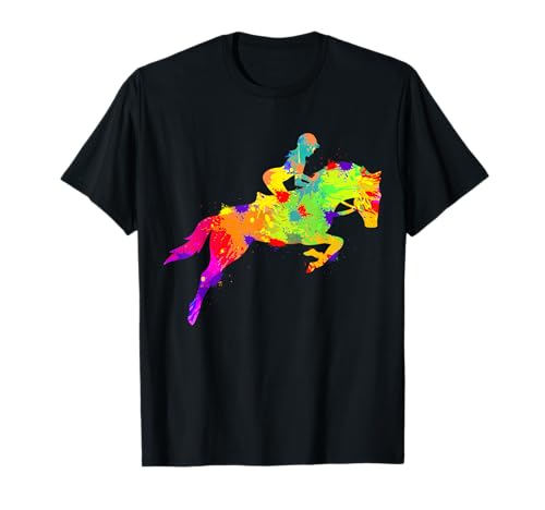 Equine ragazza amazzone equitazione donne a cavallo Maglietta