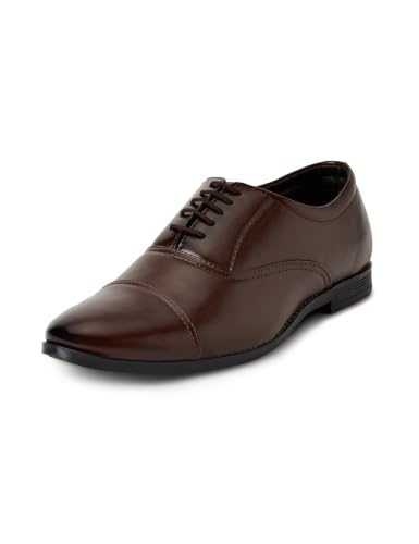 Image of Centrino Men's Formal Shoes | Shoes for Men Formal | Lace-Up Oxford with Cushioned Insole | Lightweight Comfortable | Premium Leather Shoes for Man Stylish | Mens Shoes for Office Business (9565)