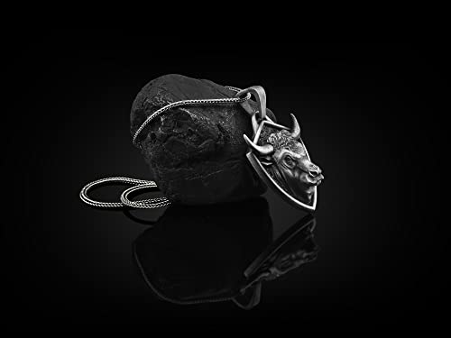 Collar de Plata Taurus para Hombre Hecho a Mano Collar de Plata Taurus para Hombre Hecho a Mano