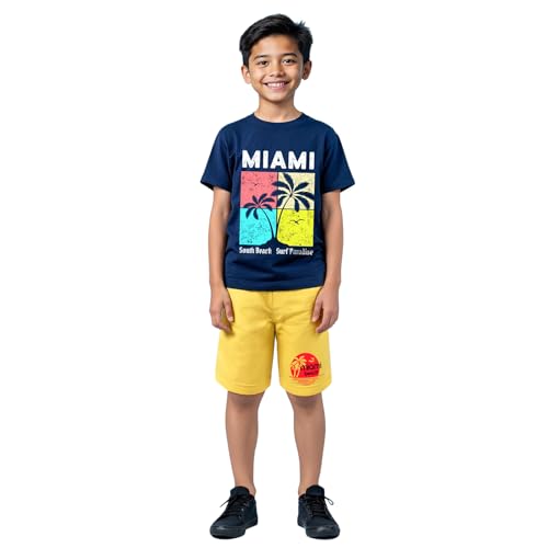 Image of Trampoline Boys Regular Fit T-Shirt and Shorts Set -Pack of 1