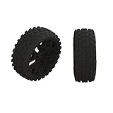 ARRMA 1/8 2HO Front/Rear 3.3 Pre-Mounted Tires, 17mm Hex, Black (2), ARA550057