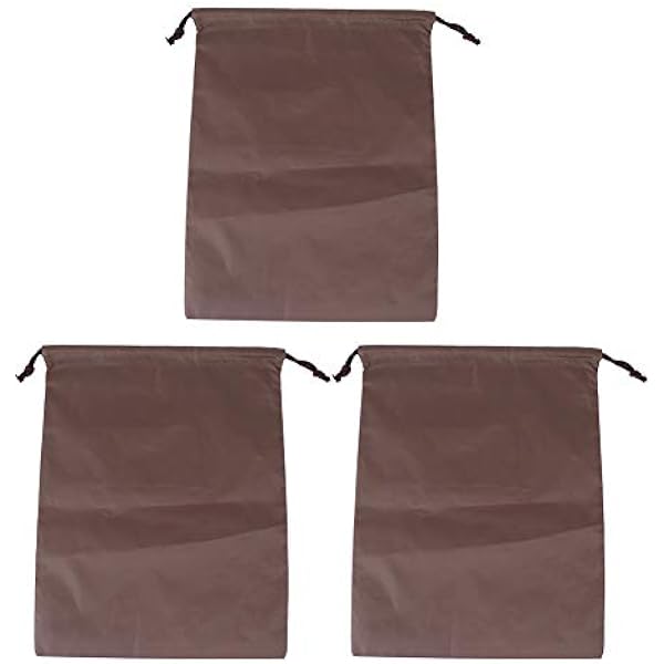 Nylon Drawstring Bags for Storage | Water - deflecting & Debris - deflecting Keep Clothes Dry | 3 Pack Lightweight Travel Organizer for Shoes/Cosmetics/Camping Gear (Kawa)