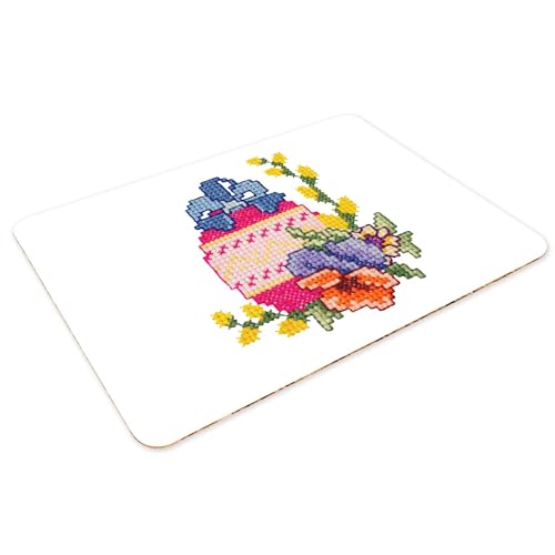 Sets de table œuf broderie pour repas de Pâques et brunch