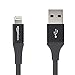 Produktbild AmazonBasics - Lightning-auf-USB-A-Kabel, Premium-Kollektion, 10 cm, 1er-Pack - Schwarz