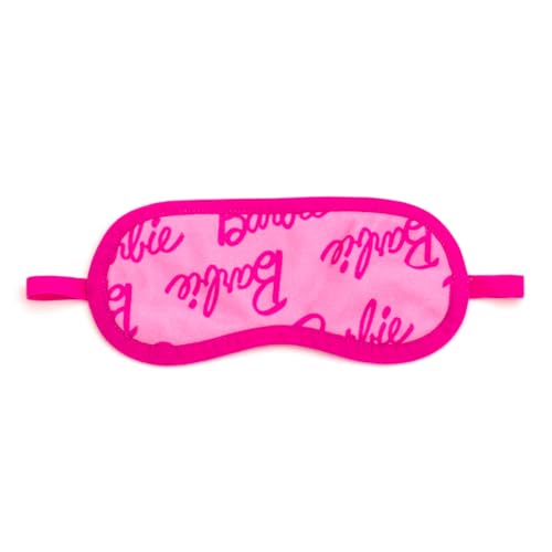 Barbie Big Girls' Button Front Allover Print Fleece Coverall and Sleep Mask Set Classic Pink 10-12 - image 6