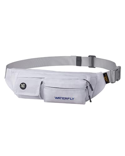 Sac banane fin WATERFLY blanc en polyester doux pour homme et femme compact
