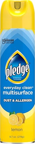 Image of Pledge Dust & Allergen Multisurface Cleaner, Aerosol Spray, Lemon Scent, 9.7oz