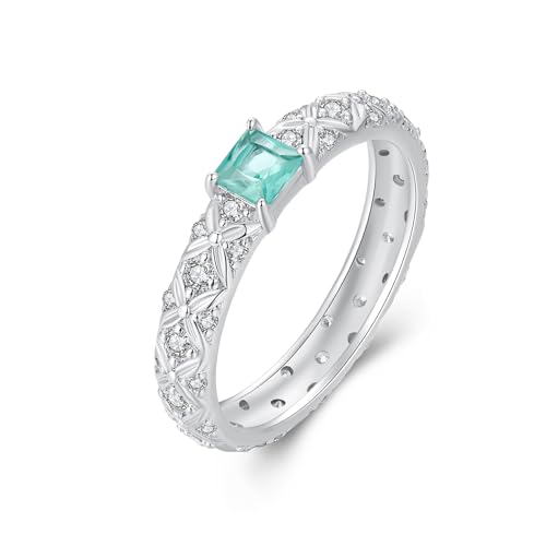 Bague fiançailles argent massif émeraude à porter au quotidien