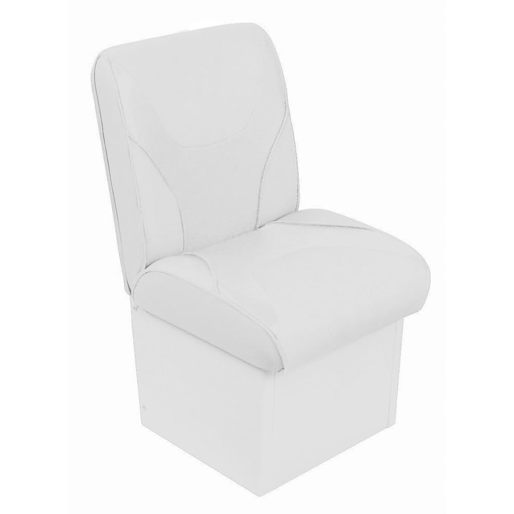 Overton’s Deluxe Jump Boat Seat – High-Impact Plastic Frame, UV-Protected Marine Vinyl, Storage Under Seat, with 8" Base