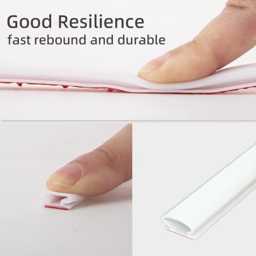 19.6 Ft Rubber Door Weather Stripping Door Seal Strip For Doors & Windows,Self-Adhesive Door Insulation Strip, Soundproof Door Sealers For Door Frame Gap Blocker(White) #TOP2