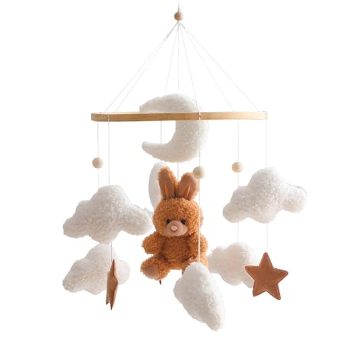 Baby Crib, Crib Hanging Toys, Size About 45x23cm17.72x9.06 Inches Material Plush Wood Easy to Install Adorable Design Made from 