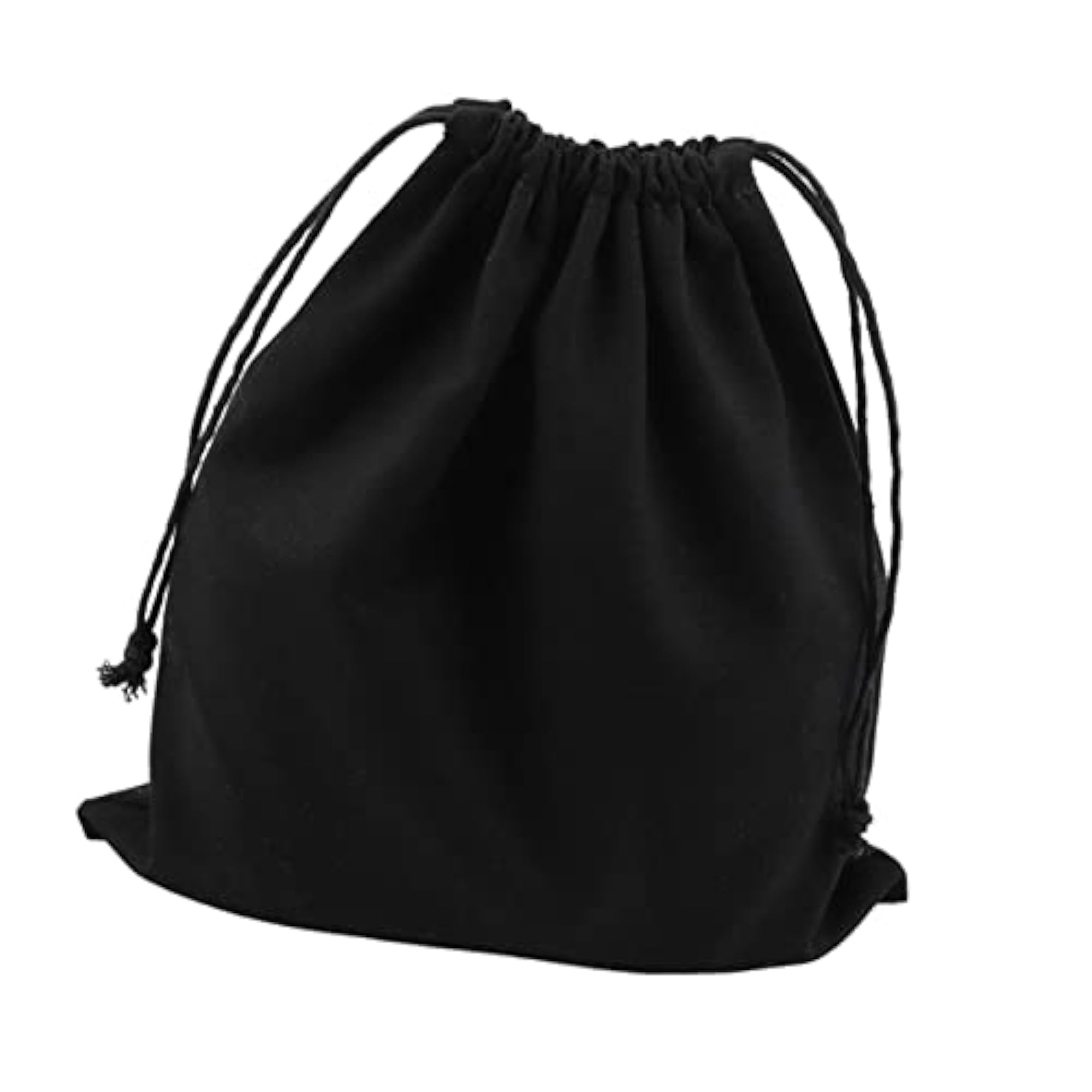 Canvas Drawstring Storage Bag for Shoes in Black