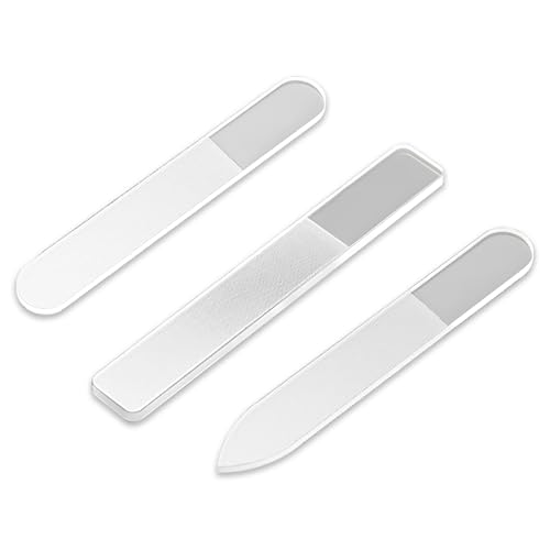 3 Piezas Lima de Uñas de Vidrio, Limas de Uñas de Cristal Con Estuche Cristal para Uñas para Profesionales Varillas de Lijado Herramientas para Doméstico Salón Uñas Naturales y Acrílicas - imagen 7