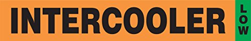 Autocollant de signalisation tuyau Intercooler Low vinyle orange Accuform RAC735