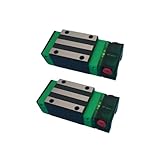 Mssoomm HGH15CA Carriage Slider Block, 2pcs HGH15CA Square Bearing Slider Block with 2pcs E2 Oil Box Self-Lubricating Slider Assembly for 3D Printer, CNC Machine and DIY Project