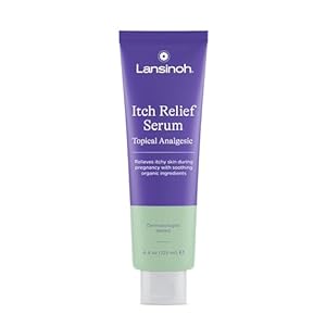 Lansinoh Anti-Itch Serum for Pregnant Moms, Itchy Skin Care, Cream for Pregnancy, Prenatal & Postnatal Skin Care, Safe for First Trimester, Pregnancy Essentials, 4.4 Ounces