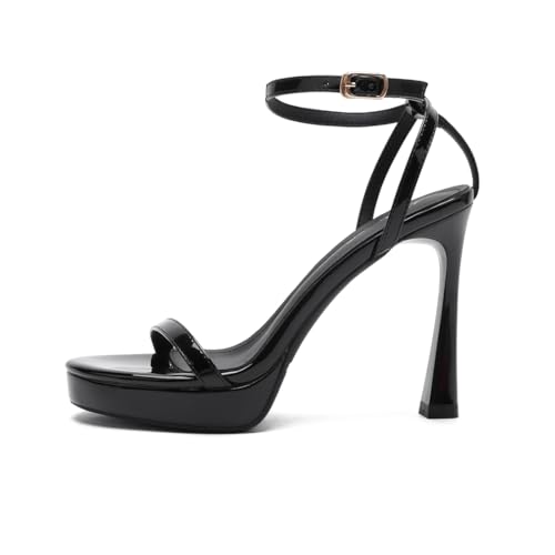 Platform Heels for Women Sexy Strappy Open Toe Heeled Sandals Dressy Party Wedding Shoes 4.3 Inches Stiletto High Heel4