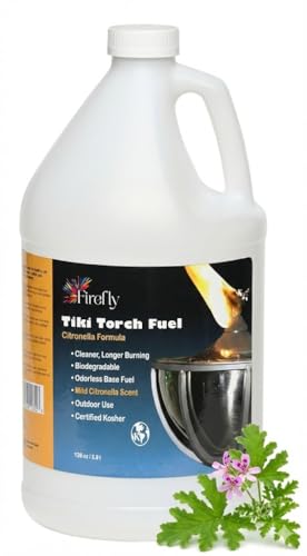 Firefly Fuel Tiki Torch Fuel – Clean-Burning Outdoor...