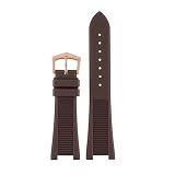 POYNMRE Cinturino for orologio compatibile con Patek Philippe Nautilus 5711 5712 5726 cinturino in gomma + adattatore convesso accessori for orologi in acciaio inossidabile 25x13(Brown RG B)