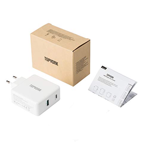TOPVORK USB C 49.5W Caricabatterie da Muro, Power