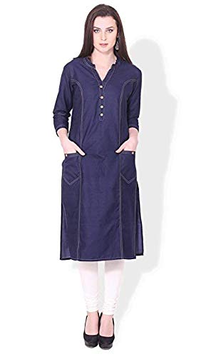 Buy BLUEPOCKET Denim Kurti/Kurta for 