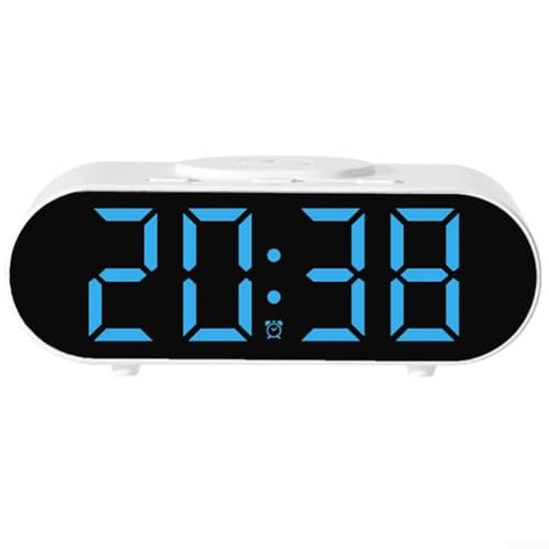 Reloj despertador inteligente con cargador inalámbrico integrado y múltiples ajustes de alarma para mañanas fáciles (azul)