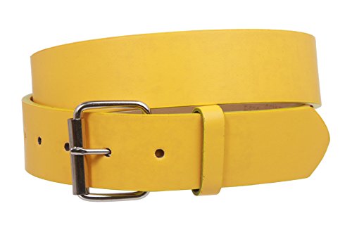 Image of Beltiscool 1 1 /2 inch (38mm) Snap On Plain Leather Jean Belt With Roller Buckle