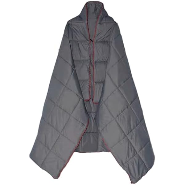 Packable Camping Blanket 200x140cm, Waterproof Wearable Outdoor Travel Blanket, Lightweight Portable Sleeping Quilt for Hiking, Picnic, Beach, Stadium, Tent