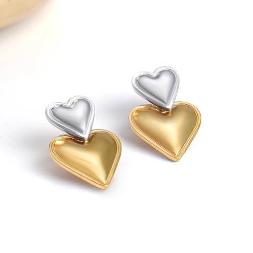 Image of Rubans Demi Fine Stainless Steel Drop Earrings Daily Gift for Women & Girls