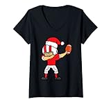 Photo Gallery donna calcio dabbing dab ballare natale maglietta con collo a v Photo Gallery donna calcio dabbing dab ballare natale maglietta con collo a v