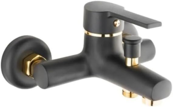 FAUMIX Robot Sprinkler Shower Set, Black Bathroom Sink Faucet Set (Gold)