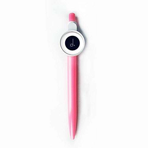 Stylo bille blanc musique rétractable encre noire au tracé haute précision