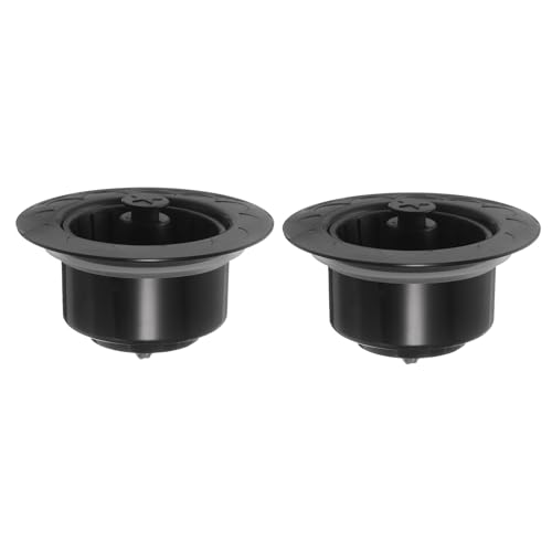 uxcell 2 piezas colador para desagüe de fregadero negro
