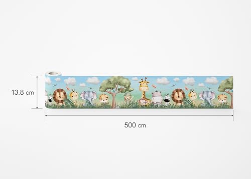 Bordes Adhesivos para Pared Infantil Safari Jungla 500x14 cm miniatura 6