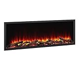 SIMPLIFIRE Scion 43' Clean Face Linear Electric Fireplace - Black, SF-SC43-BK