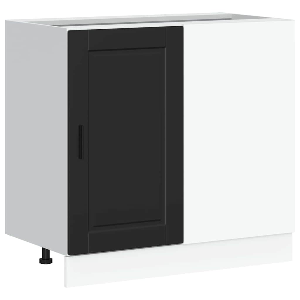 vidaXL Kitchen Base Cabinet Porto Black Engineered Wood