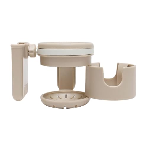 Pram Cup Holder - 360-degree Rotatable Cup Holder | Water Bottle Rack, Stroller Bottles Drink Coffee Cups Holders with Phone Org