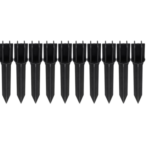 Happyyami 10PCS Ground Stakes for Solar and Landscape Lighting, Durable Plastic Garden Stakes for Outdoor Lights, 5.3 Inches Height, Ideal for Pathway and Decorative Lighting