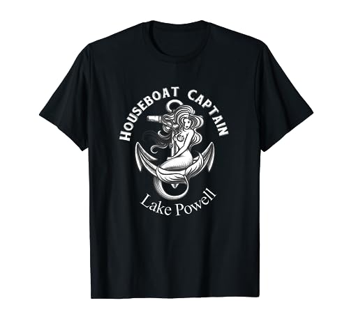 Houseboat Captain on Lake Powell Utah Boating Fishing Dad T-Shirt