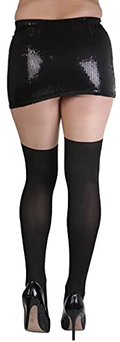 Image of ToBeInStyle Women's Full Footed Pantyhose with Thigh High Designs