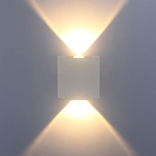 Ailgely Splendid Craft 壁取り付け用燭台ライト安定した LED ビーズハードワイヤードアルミニウム素材廊下廊下アップダウンライト用 (ウォームホワ #-2) [2]
