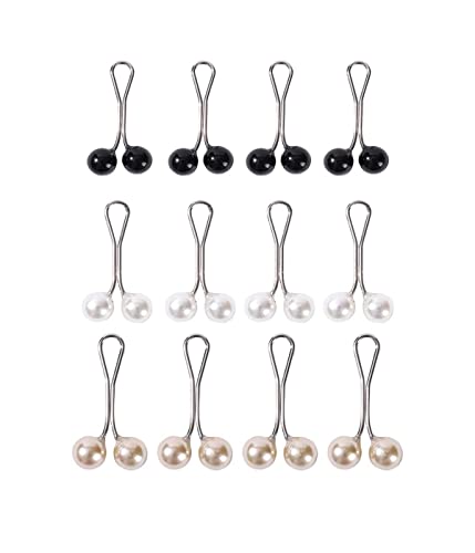 WJIAEER 18 STÜCKE Muslim Hijab Clip Hijab Pins Imitation Pearl Schal, Frauen Hijab Brosche Clip Perle Sicherheitsnadel Pullover Schal Clip Brosche Clip Cover