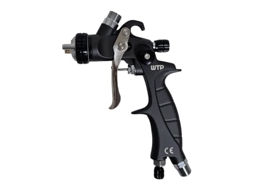Image of Professional Spray Paint Gun MINI PRO 1.2 HVLP 150cc Plastic Cup - Touch Up Spot Repair Blending Clear Coat Base Color Automotive + Air Regulator