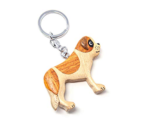 Llavero de madera - San Bernardo, marrón, ca. 5,5cm
