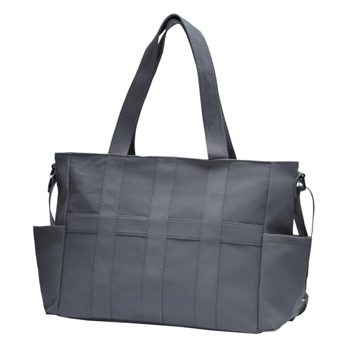 Tigpoy Women's Large Travel Tote Bag - Foldable 20L Capacity, 6 Pockets, Waterproof Gym Bag, Suitable for Work, Travel (Grey)