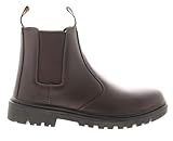 Tradesafe Dealer S1P SRA Steel Toe Chelsea Boots - Slip-On, Puncture-Resistant Midsole & Non-Slip Sole, 200J Steel Toe Caps for Ultimate Protection Brown 8 UK - Image 2