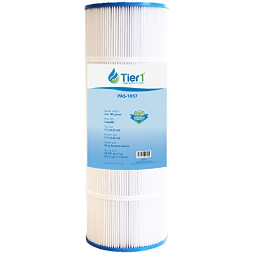 Tier1 Pool & Spa Filter Cartridge | Replacement for Hayward Star Clear C500, FC-1240, Pleatco PA50, C-7656, Pentair Purex CF-50 and More | 50 sq ft Pleated Fabric Filter Media