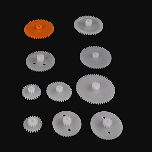 200Pcs 0.5 Mold Plastic Motor Gears Small Set Plastic Crown Gear Single Double Reduction Gear Worm Gear Electric Motor #TOP3